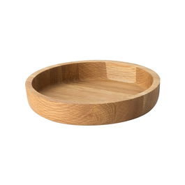 Continenta Plato- Bol de Madera de Roble Aceitado, Diámetro 20 cm, Altura 4,3 cm